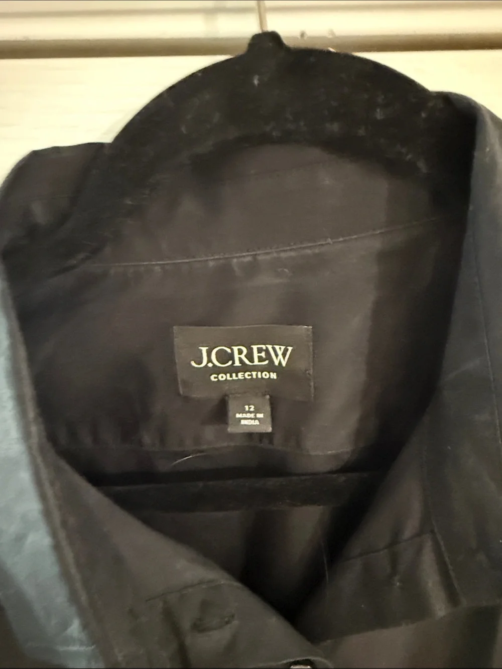 J. Crew Collection Black Button-Up Collared Shirt